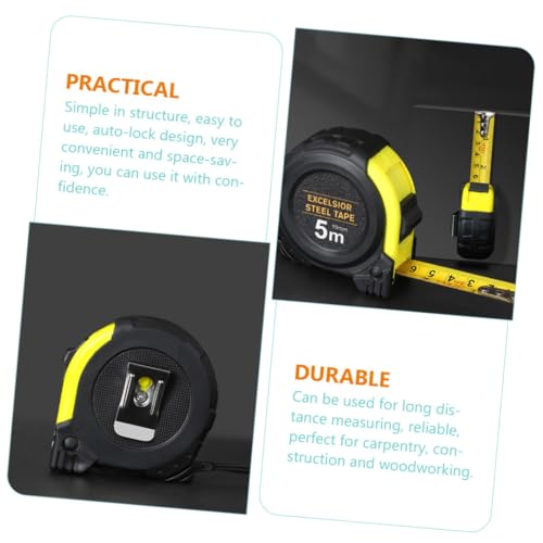 Ipetboom 2pcs cinta métrica retractil 5m métrico y pulgada miniatura 3