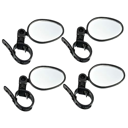 BESTonZON 4pcs Wide Angle Rearview Mirror for Bike Handlebar High Definition Rotational Reversing Mirror Durable Lightweight Accessories Fits Easy Install