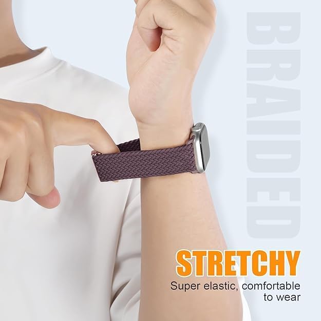 Image of Braided Nylon Band Compatible with Apple Watch 49mm /46mm /45mm /44mm /42mm /41mm /40mm /38mm | Adjustable Magnetic Clasp Strap Fit for Ultra 3 /2 /1, SE3 /2 /1 & Series 11 /10 /9 /8 /7 /6 /5 /4 /3 /2 /1