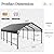 SUNLEI 12X20X8.48 FT Carport, Heavy Duty Carport Canopy with Galvanized Steel Roof and Frame, Metal Carport Upgraded Extra Large Garage for Pickup, Boat, Car and Tractors