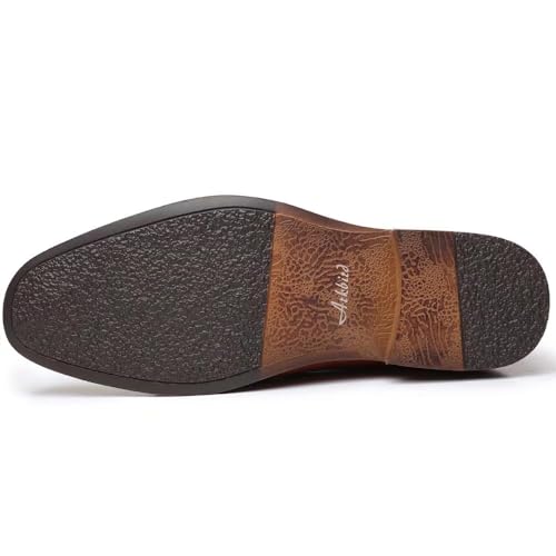 Image of Arkbird Chukka Boots for men, Grainy Leather Lace-up Ankle Boot Fashion and Comfort Casual Oxfords