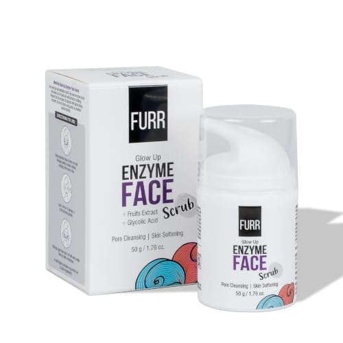 Image of FURR Glow Up Enzyme Face Scrub 50g | Fruit Facial | Detan | Exfoliate