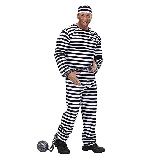 WIDMANN Widman - Disfraz de preso adultos, talla L (39093)