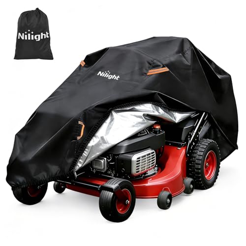 Nilight Zero Turn Mower Cover 76" 420D Waterproof UV Protection for Compact Mowers