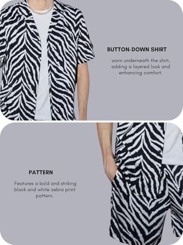 Image of DHRUVI TRENDZ Men Rayon Printed Co-Ord Set | Cord Set | Night Suit | T-Shirt and Shorts Set | Night Dress | Pyjama Set