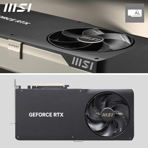 Image of MSI GeForce RTX 5070 Ti 16G Expert OC Graphic Card - NVIDIA GeForce RTX 5070 Ti GPU, 16GB GDDR7 256-bit Memory, 28 Gbps, PCI Express Gen 5 x16 Interface, Upto 2580 MHz, Flow FROZR 2