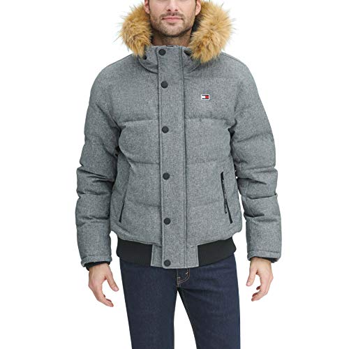 Image of Tommy Hilfiger Men's Arctic Cloth Quilted Snorkel Bomber Jacket (Standard and Big & Tall)
