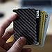 Minimalist Wallet for Men Carbon Fiber Card Holder Money Clip RFID Blocking Slim Front Pocket Wallets by Blue Hunter