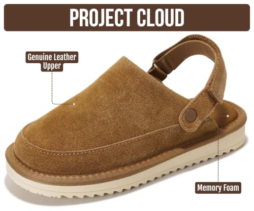 Image of Project Cloud Kids Genuine Leather Clogs with Back Strap (Little Goldstar)