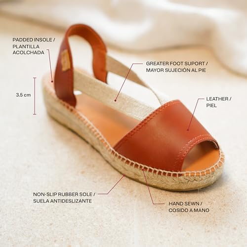 Image of Toni Pons - ETNA - Flat leather sandal with elastics