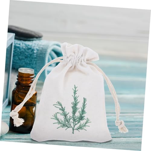 Bolsas de almacenamiento con cordón impresas hoja lavanda 10 piezas miniatura 6