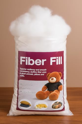 Image of Premium Polyester Fiber Fill, Washable Stuffing for Cushions, Pillows, Soft Toys, Non-Allergenic (4900 Gram)