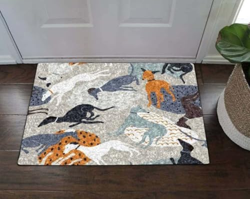 ���փ}�b�g �O���C�n�E���h�̃z�[���f�R���[�V���� 50×80cm doormat Greyhounds Home Decor