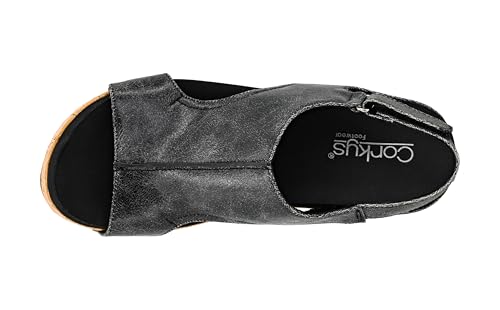Image of Corkys Footwear Womens Carley Wedges, Featuring Corkys EVA Foam Cushioned Insoles, A 2.5 Inch Heel, Lightweight For All Day Wear, And Hook And Loop Closure