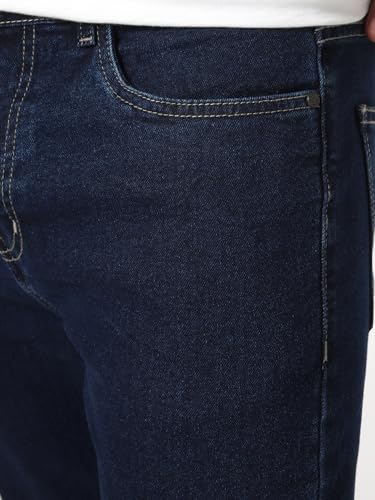 Image of Urbano Fashion Men's Straight Fit Heavy Washed Denim Jeans Stretchable