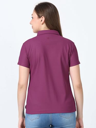 Image of STELLERS Women's Premium Polo T-Shirt, Regular Fit | Odour Resistant | Wrinkle Free | Quick Dry | Stretchable | Lightweight | Breathable | Sustainable | Anti-Static | Feather Touch Feel