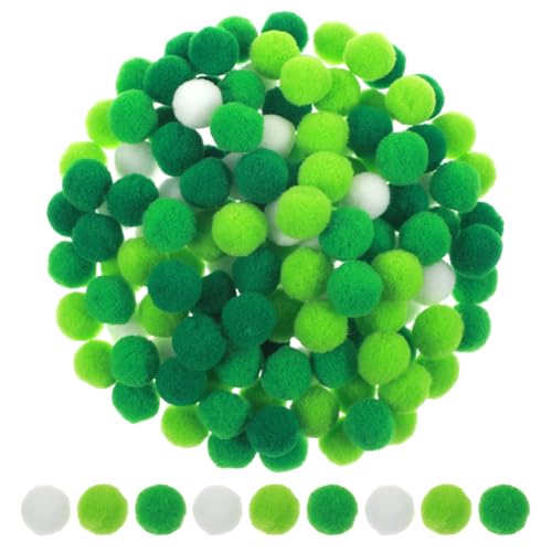 Green Pom Poms for Crafts 200 PCS Colorful Cute Pompoms for Crafts Portable Small Pom Poms for Making St. Patricks Day Party Hobby Supplies DIY Creative Craft Material Handicraft Decorations