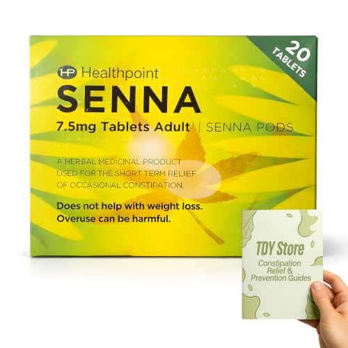 Senna 7.5mg Tablets for Adults 20 Tablets with TDY Guide