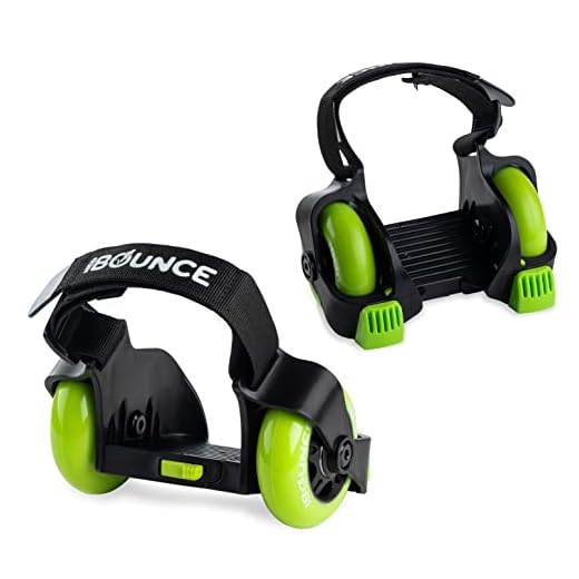 New-Bounce Heel Wheel Skates - Jet Wheelies for Shoes - Adjustable Roller Heel Skates for Kids - One Size Fits Most