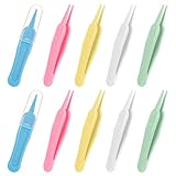 10 Stück Nasenpinzette Baby Sicherheits Rundkopf Pinzette Tragbarer Hygienischer Nasenreiniger Aus Kunststoff Mit Runden Spitzen Nase Reinigung Werkzeug Zur Reinigung Nase Ohren Bauchnabel
