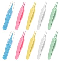 10 Stück Nasenpinzette Baby Sicherheits Rundkopf Pinzette Tragbarer Hygienischer Nasenreiniger Aus Kunststoff Mit Runden Spitzen Nase Reinigung Werkzeug Zur Reinigung Nase Ohren Bauchnabel