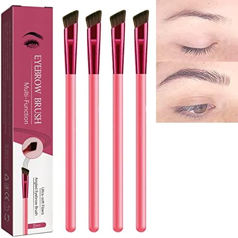 Anjoize Eyebrow Stamp, 4D Laminated Brow Home-grooming Kit, 4D Hair Stroke Brow Stamp Brush, Eyebrow Hair Stroke Brush, Multi-function Eyebrow Brush for Powder, Cream, Gel and Wax (2boxes)