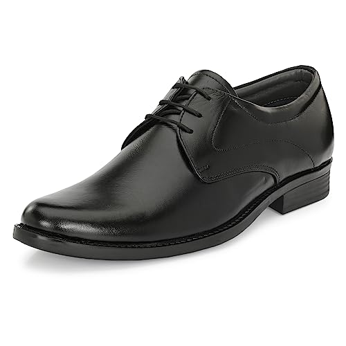 Image of Blue Leather by Centrino Genuine Leather Lace-up Men's Formal Shoe | Stylish with Soft Cushioned Insole | Trendy Lace-Up Design | Durable Leather with Anti-Skid Sole | Perfect for Formal Wear (3901)