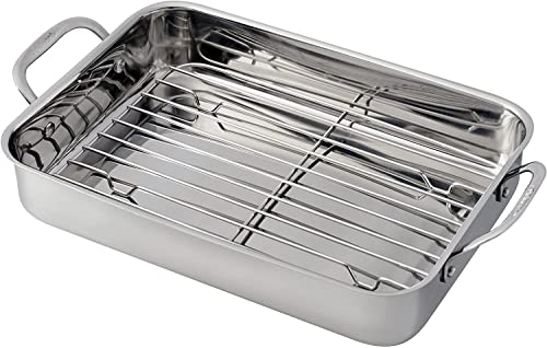 Cuisinart 7117-14RRP1 7117-14RR 14-Inch Lasagna Pan with Roasting Rack Chef's-Classic-Stainless-Cookware-Collection, Stainless Steel - Image 2