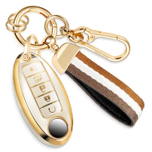 Coverforkey for Nissan Key Fob Cover with Nylon Webbing Keychain,