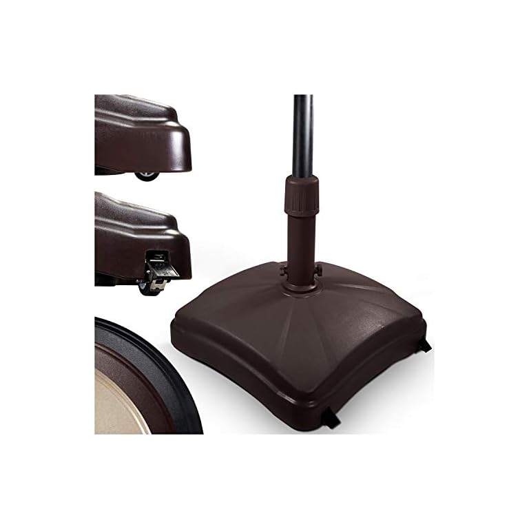 Shademobile Outdoor Umbrella Stand w/Easy Rolling Base (up to 125lb