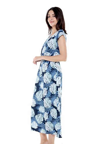 Image of Hawaii Hangover Women's Hawaiian Cap Sleeve Maxi Dress Signature Prints