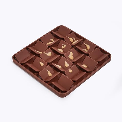 Tapete de Lamber Interativo para Cães e Gatos, Tamanho G, 21cm, Marrom