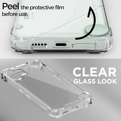 Image of Amazon Basics Back Cover for CMF Phone 2 Pro 5G PC + TPU Clear Transparent Raised Edges Shockproof Protective Phone Bumper Case(Transparent)