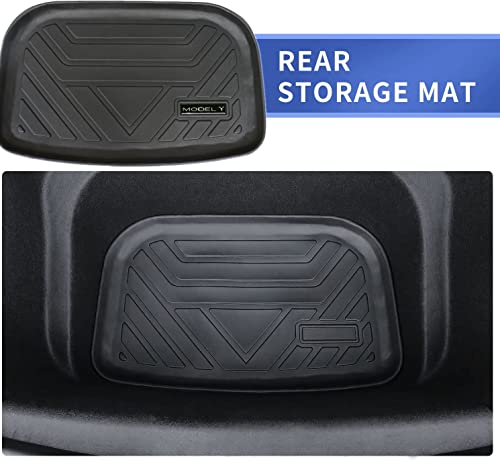 Pedigree Front Trunk Mat& Rear Bottom Storage Trunk Liner For Tesla Model Y, All Weather Cargo Liner Mat Tesla Trunk Mats Interior Protection Liners, Pack Of 2 #TOP1