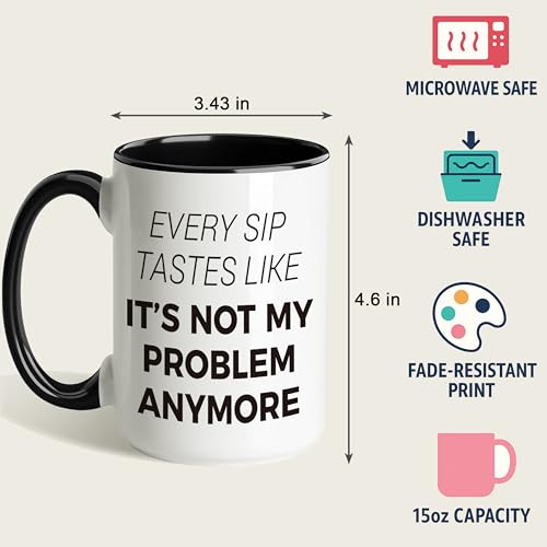 Taza de Retiro 15oz con Asa y Interior Negro miniatura 2
