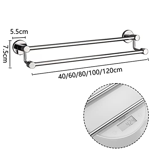 Barre de serviette SUS304 double canne pour optimiser petits espaces humides - 8