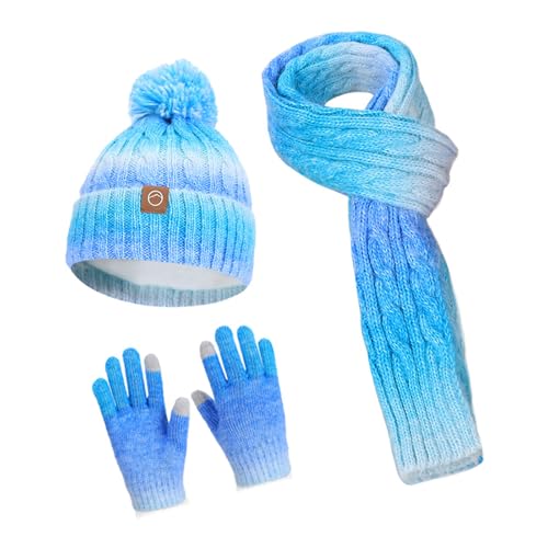 Ensemble bonnet écharpe gants enfant anti-froid pour port sûr