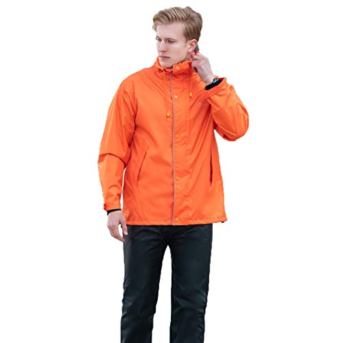 Traje Impermeable con Capucha para Hombre Talle M Naranja miniatura 2