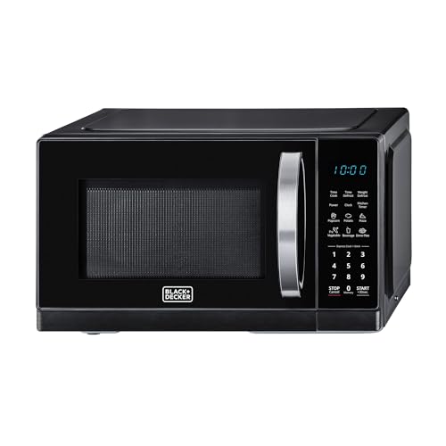BLACK+DECKER Digital Microwave Oven 25L 900W 6 Auto Programs LED Display 11 Power Levels Child Lock MZ2500P-B5