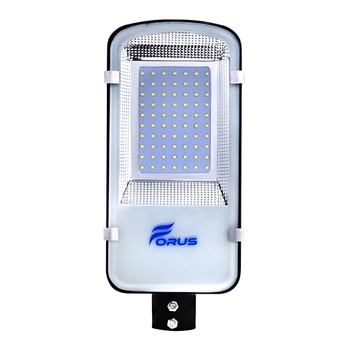 Image of Forus 40W LED Street Light Outdoor with 4 Year Warranty, High Power Floodlight, IP66 Waterproof Road Light, Parking Lot & Industrial Area Lighting, Energy Saving Aluminium Body, Cool White (1 PC)