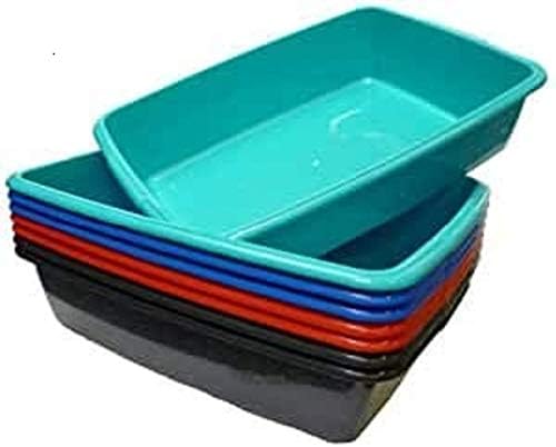 St@llion 46 cm Random Colour Plastic Large Cat Litter Tray |Perfect for Kittens, Puppies and Rabbit