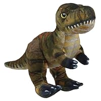 Wilberry Large T-Rex Soft Toy - In Partnership with the NHM - Lifelike Tyrannosaurus Rex Plush Dinosaur - Soft and Cuddly Educational Toy for Kids and Collectors - Suitable from Bith - 24cm