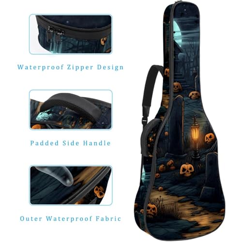 Housse guitare basse Halloween imperméable Oxford 40/41 pouces étui transport