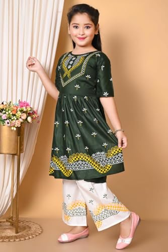 Image of Indian Western Traditional Dress for Baby Girls Kids Kurti Straiht Pant