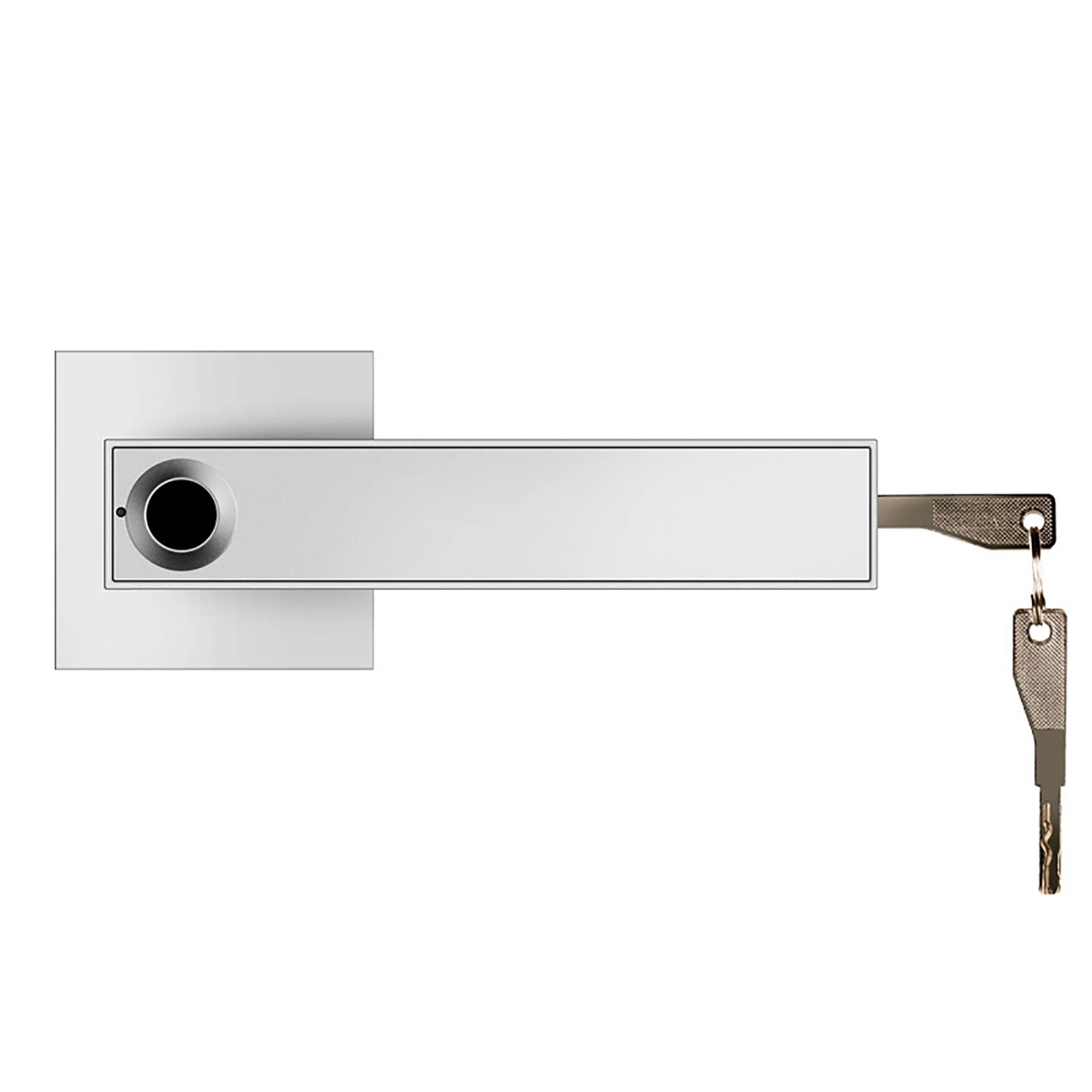 Serrure de porte intelligente blanche à reconnaissance d'empreinte précise avec 32 stockages