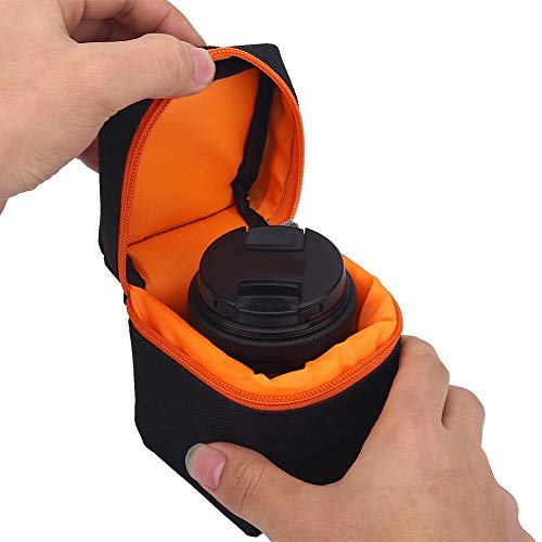 Padded Thick Camera Lens Bag 7Mm Shockproof Protective Pouch Case With Loop Hook For Dslr Camera Lens #TOP6