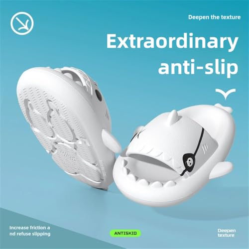 Pirate Shark Slides,Big Eye Shark Slides,Anti-Slip Open Toe Cloud Shark Super Soft Slippers Sandals for Indoor & Outdoor4