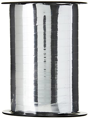 Clairefontaine 602076C - Une bobine de Ruban Bolduc Métallisé - 250mx7mm - Argent - Ruban...