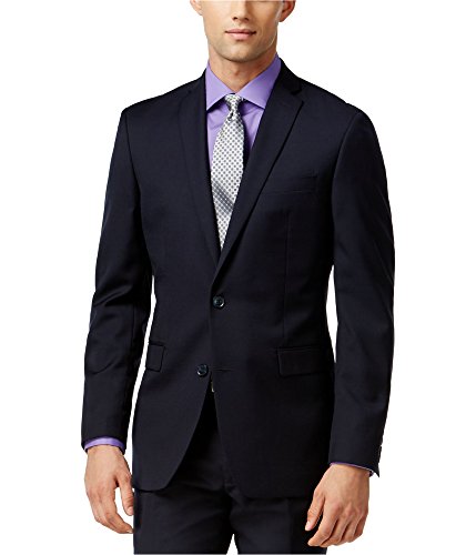 Bar III Mens Wool Slim Fit Two-Button Suit Jacket Navy 40R