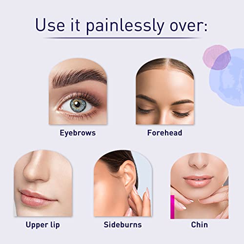 Image of Sirona Reusable Face Razor for Women - 3 Razors (Violet)| Painless Facial Hair Removal | Eyebrow Shaper, Upper Lip, Forehead, Peach Fuzz, Chin, Sideburns & Dermaplaning Tool
